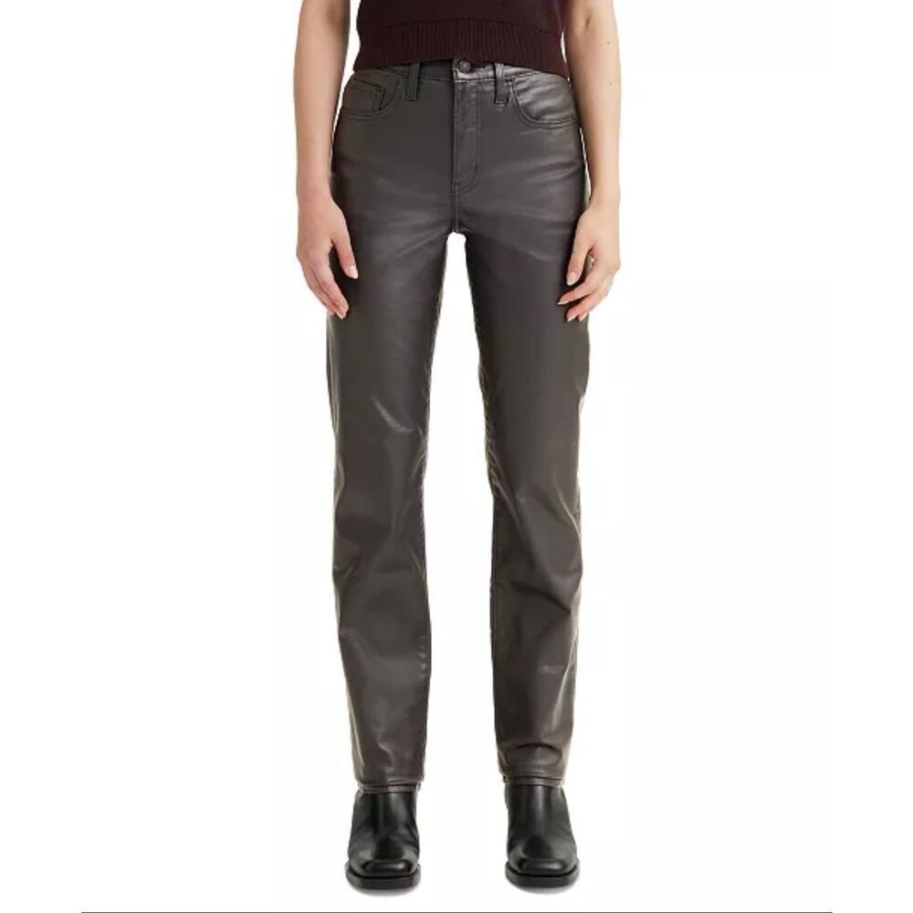 Levi's 724 Coated High Rise Straight-Leg Jeans Shine Til Dawn 25x30